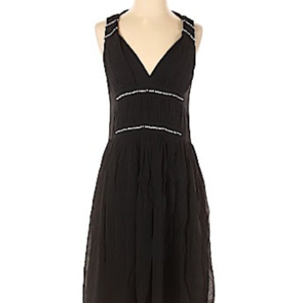 THEORY BLACK MIDI SLEEVELESS DRESS - Picture 3 of 12